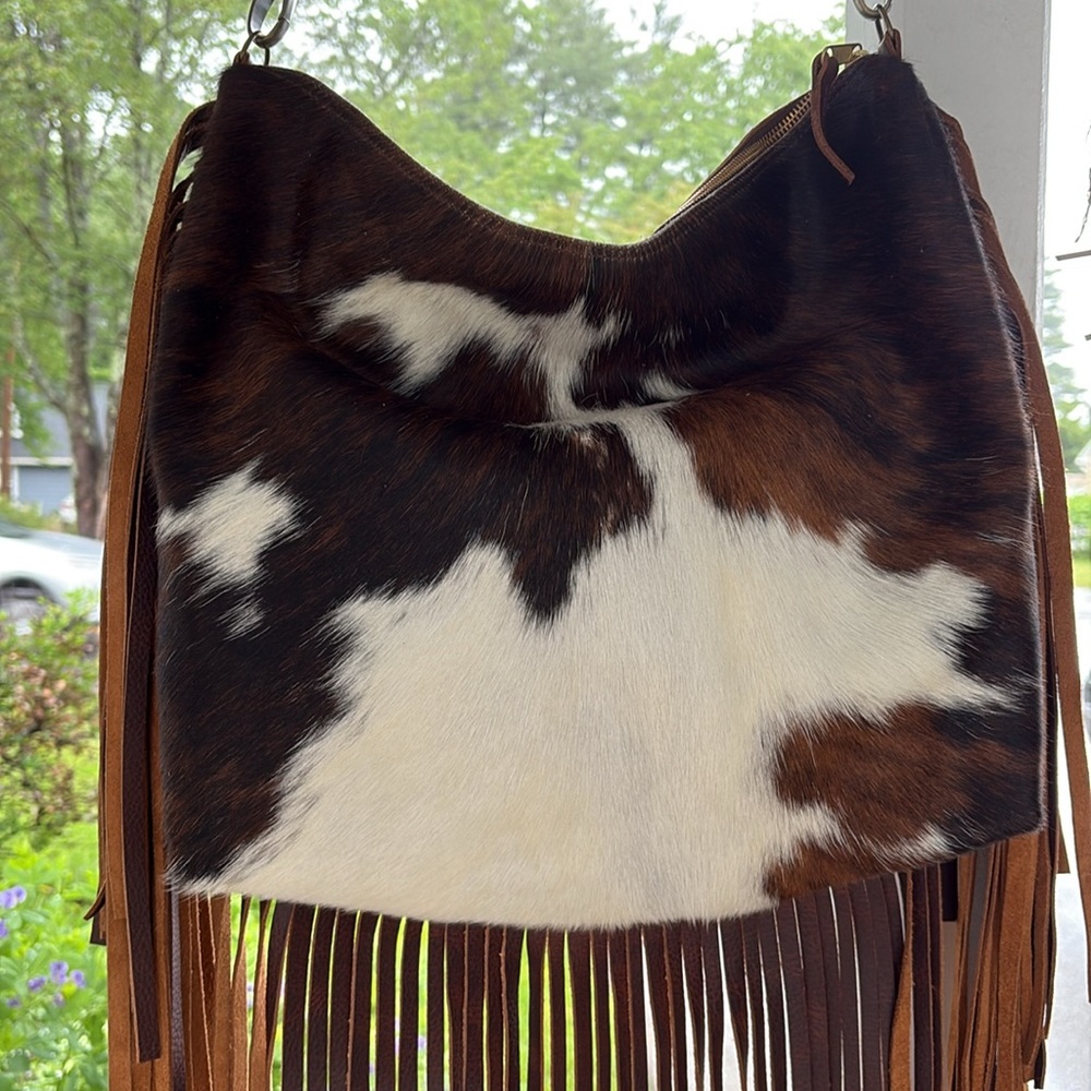 😍 Stunning authentic Cowhide Fringed Bag! 😍 - Picture 3 of 14
